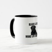 ブラックラブが生活をもっと楽しく! ブラックラブラドール マグカップ (正面左)