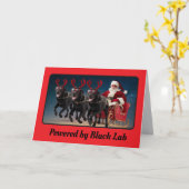 ブラックラブの面白いクリスマス カード (黄色い花)