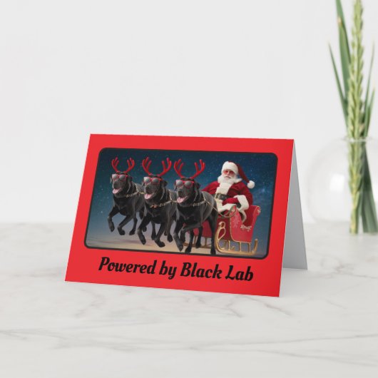 ブラックラブの面白いクリスマス カード (正面)