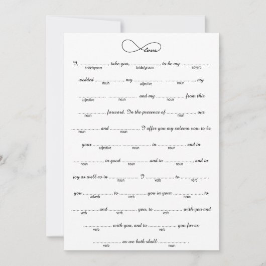 ブラックラブインティ結婚ティのLibsゲーム (正面)