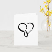 ブラックラブインフィニティグリーティングカード カード (黄色い花)