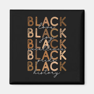 ブラックラブジョイエクセレンスプライドヒストリブラックホイスト マグネット
