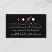 ブラックラブストライクカジノ結婚のオンラインRSVPカード エンクロージャーカード (正面)