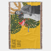 ブラックラブスロー毛布 スローブランケット (正面縦)