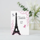 ブラックラブバードのテーブル番号 ポストカード (スタンド正面)