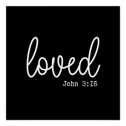 ブラックラブフェイスミニマル引用文 ポスター (正面)