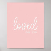 ブラックラブフェイスミニマル引用文 ポスター (正面)