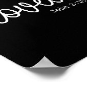 ブラックラブフェイスミニマル引用文 ポスター (角)