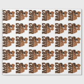 ブラックラブブラウンラブ ラッピングペーパー (フラット)