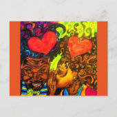 ブラックラブポスターポストカード ポストカード (正面)