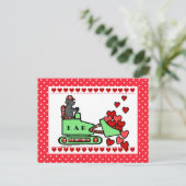 ブラックラブラドールがあなたのハートを盗んだ ポストカード (スタンド正面)