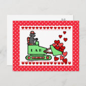 ブラックラブラドールがあなたのハートを盗んだ ポストカード (正面/裏面)