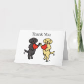 ブラックラブラドールとイエローラブラドールありがとう シーズンカード (正面)