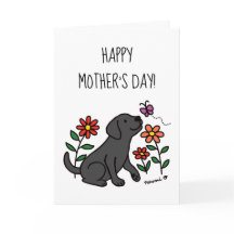 ブラックラブラドールとグリーンマザーズデイ