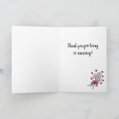 ブラックラブラドールとグリーンマザーズデイ カード (内部)