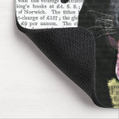 ブラックラブラドールとハートサングラス マウスパッド (コーナー)