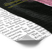 ブラックラブラドールとバラ ポスター (角)