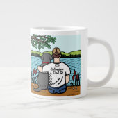 ブラックラブラドールとパパレイクビュー ジャンボコーヒーマグカップ (右)