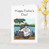 ブラックラブラドールとパパ2 カード (黄色い花)