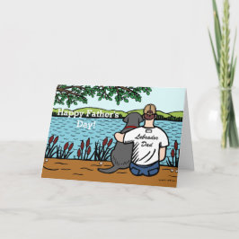 ブラックラブラドールとパパ カード