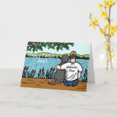 ブラックラブラドールとパパ カード (黄色い花)