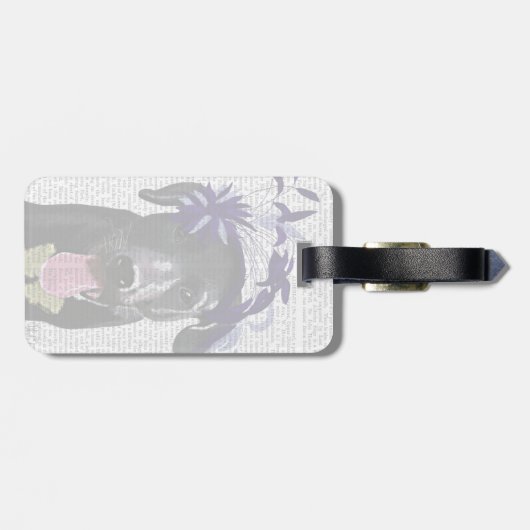 ブラックラブラドールとブルーマジネーター ラゲッジタグ (裏面横)