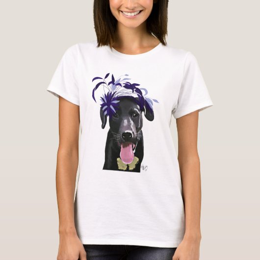 ブラックラブラドールとブルーマジネーター Tシャツ (正面)