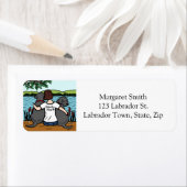 ブラックラブラドールとママ ラベル (インサイチュ)