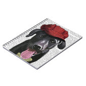 ブラックラブラドールとレッドキャップ ノートブック (左側)