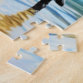 ブラックラブラドールと湖 ジグソーパズル (側面)