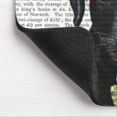 ブラックラブラドールと緑の魅力器 マウスパッド (コーナー)