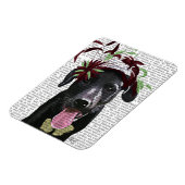 ブラックラブラドールと緑の魅力器 マグネット (左側)