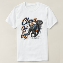 ブラックラブラドールのフットボールワンちゃんグラフィック Tシャツ