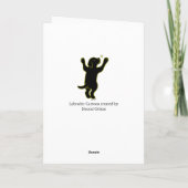 ブラックラブラドールの子犬のハグがよくカードを手に入れる カード (裏面)