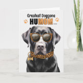 ブラックラブラドールもっとも偉大ドッグHuMOM母の日 シーズンカード (正面)