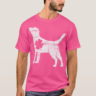 ブラックラブラドールアイリッシュシャムロックサンパディST PAT Tシャツ