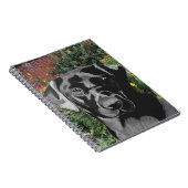 ブラックラブラドールインガーデン ノートブック (右側)