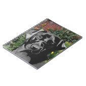 ブラックラブラドールインガーデン ノートブック (左側)