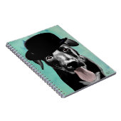 ブラックラブラドールインボウリングをする人、 クリケットの投手ハット ノートブック (右側)