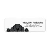 ブラックラブラドールウォッチング差出人住所 ラベル (正面)