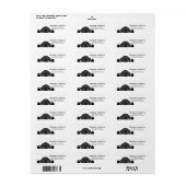 ブラックラブラドールウォッチング差出人住所 ラベル (フルシート)