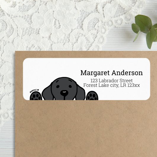 ブラックラブラドールウォッチング差出人住所 ラベル
