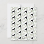 ブラックラブラドールエレガントドッグメリークリスマス シーズンカード (裏面)