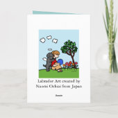 ブラックラブラドールエンジェルウィズラブ カード (裏面)