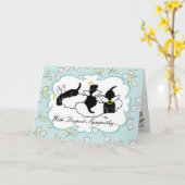 ブラックラブラドールエンジェルフローラ カード (黄色い花)