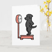 ブラックラブラドールオンザスケール カード (黄色い花)