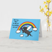 ブラックラブラドールガーディアンエンジェル（レインボーブリッジ） カード (黄色い花)