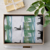 ブラックラブラドールクリスマスウィンタービュー 薄葉紙 (ギフト)