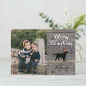 ブラックラブラドールクリスマスカードテンプレート シーズンカード (スタンド正面)