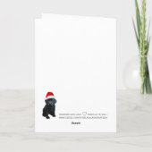 ブラックラブラドールクリスマスカード シーズンカード (裏面)